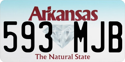 AR license plate 593MJB