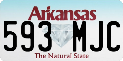 AR license plate 593MJC
