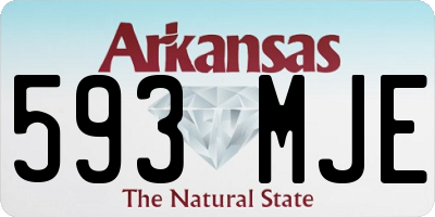 AR license plate 593MJE