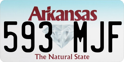 AR license plate 593MJF