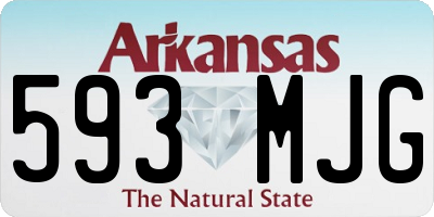 AR license plate 593MJG