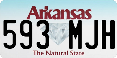AR license plate 593MJH