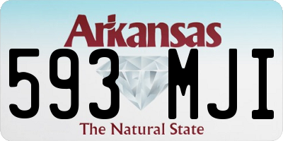 AR license plate 593MJI