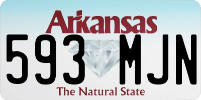 AR license plate 593MJN