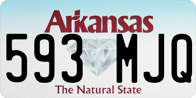 AR license plate 593MJQ