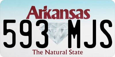 AR license plate 593MJS