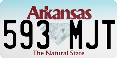 AR license plate 593MJT