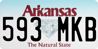 AR license plate 593MKB
