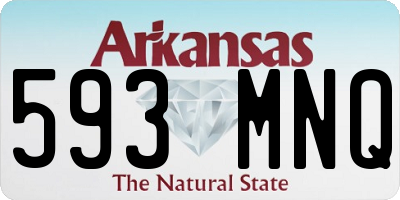 AR license plate 593MNQ