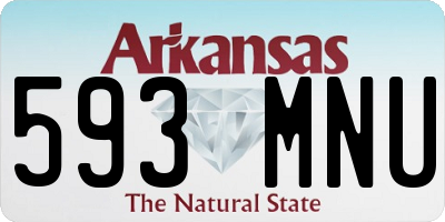 AR license plate 593MNU