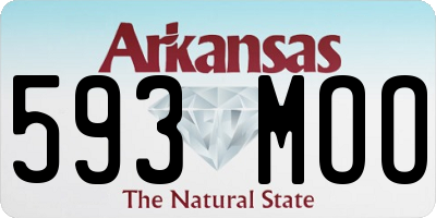 AR license plate 593MOO