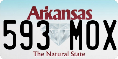 AR license plate 593MOX