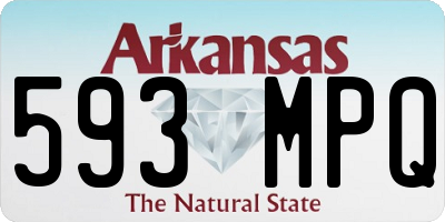 AR license plate 593MPQ