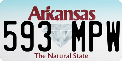 AR license plate 593MPW