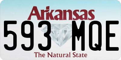 AR license plate 593MQE