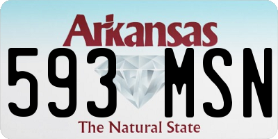 AR license plate 593MSN
