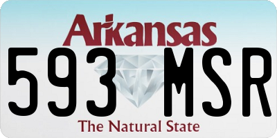 AR license plate 593MSR