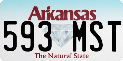 AR license plate 593MST