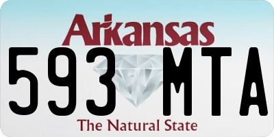 AR license plate 593MTA