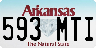 AR license plate 593MTI
