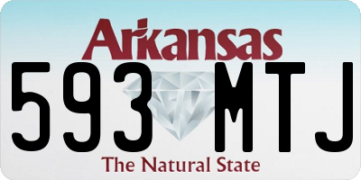 AR license plate 593MTJ