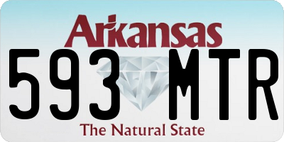 AR license plate 593MTR