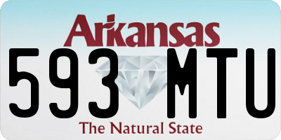 AR license plate 593MTU