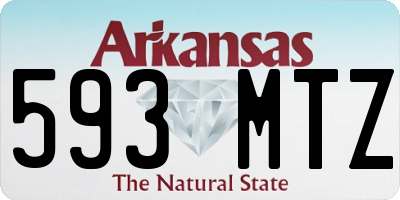 AR license plate 593MTZ