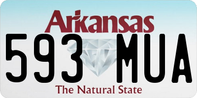 AR license plate 593MUA