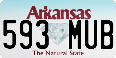 AR license plate 593MUB