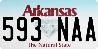 AR license plate 593NAA