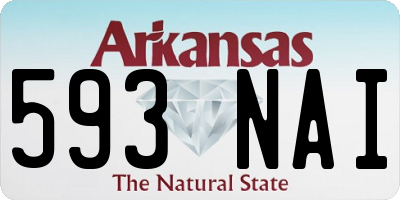 AR license plate 593NAI