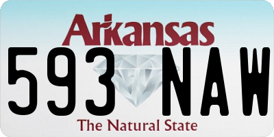 AR license plate 593NAW