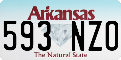 AR license plate 593NZO