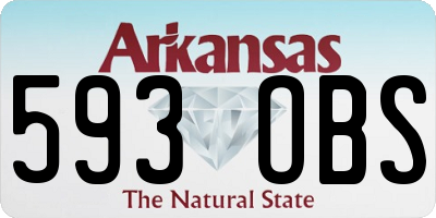 AR license plate 593OBS