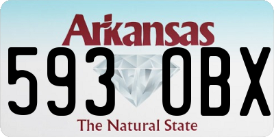 AR license plate 593OBX