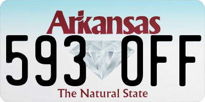 AR license plate 593OFF