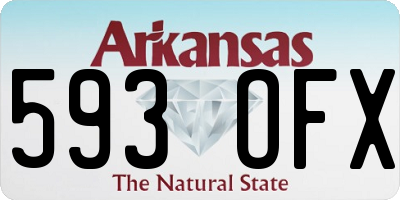 AR license plate 593OFX