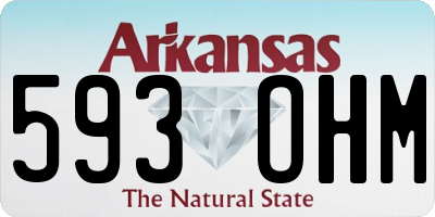 AR license plate 593OHM
