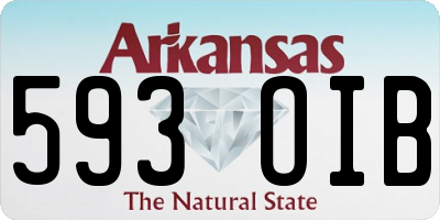 AR license plate 593OIB