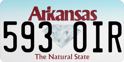 AR license plate 593OIR