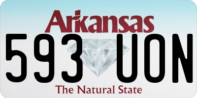 AR license plate 593UON