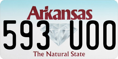 AR license plate 593UOO