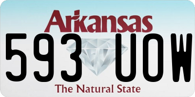AR license plate 593UOW