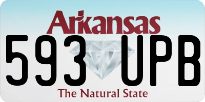AR license plate 593UPB