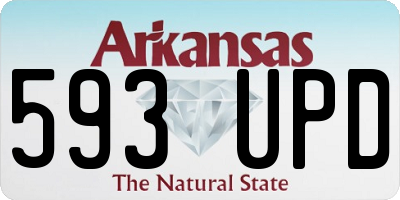 AR license plate 593UPD