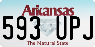 AR license plate 593UPJ