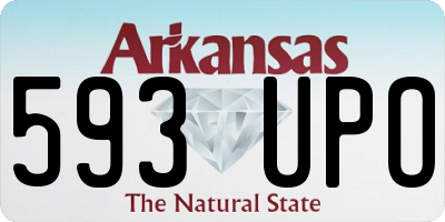 AR license plate 593UPO