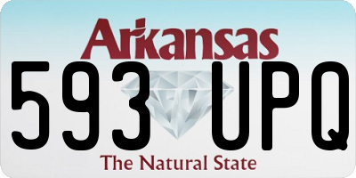 AR license plate 593UPQ