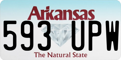 AR license plate 593UPW
